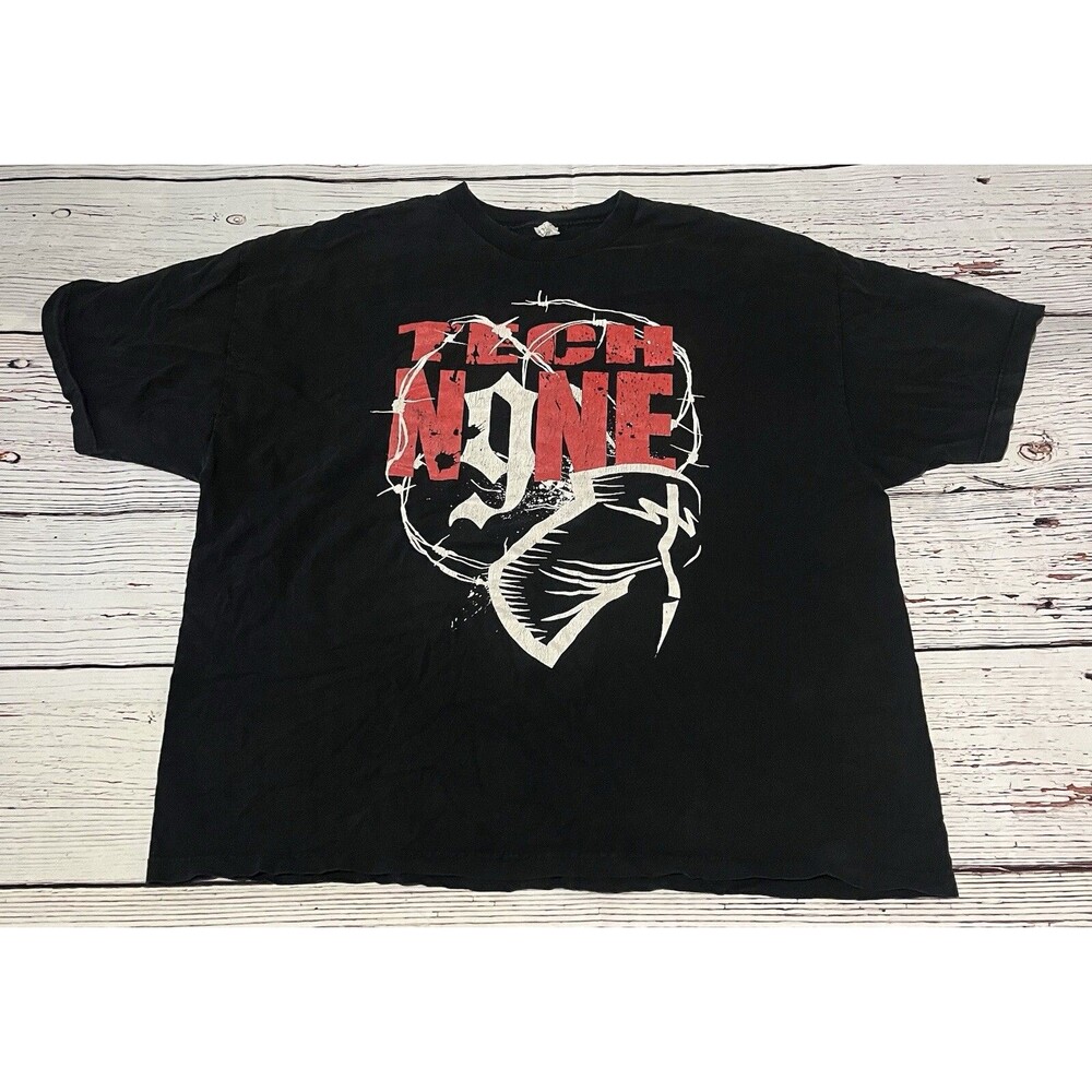 Tech N9ne Strange Music T Shirt Mask Outline Design Graphic Size 3XL XXXL Rap